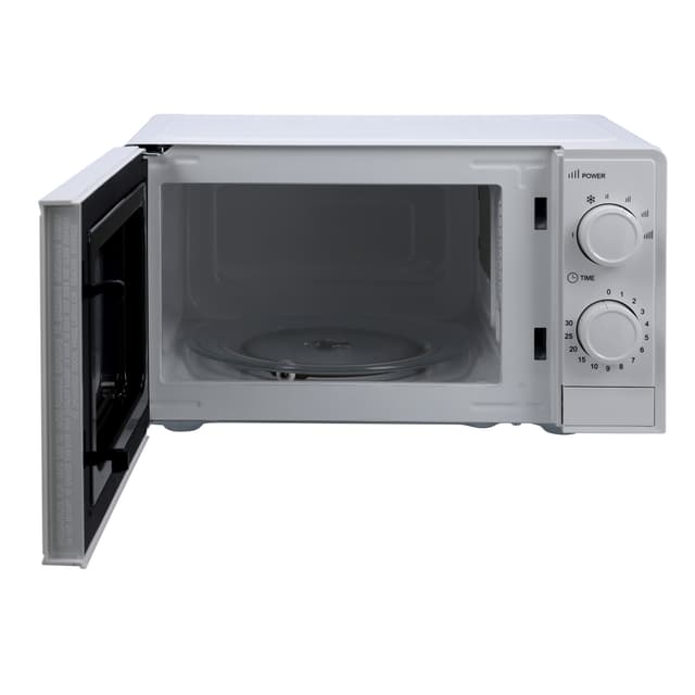 Olsenmark Manual Microwave Oven, 20L - Multiple Power Level - End Cooking Signal - Glass Turntable
