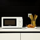 Olsenmark Manual Microwave Oven, 20L - Multiple Power Level - End Cooking Signal - Glass Turntable