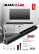 Olsenmark 2.1 High Bass Sound Bar, OMMS1286N | Small Sound Bar for TV with Bluetooth, USB, Opt, AUX Connection | 1400W PMPO | Mini Sound/Audio System for TV Speakers/Home Theater, Gaming, Projectors
