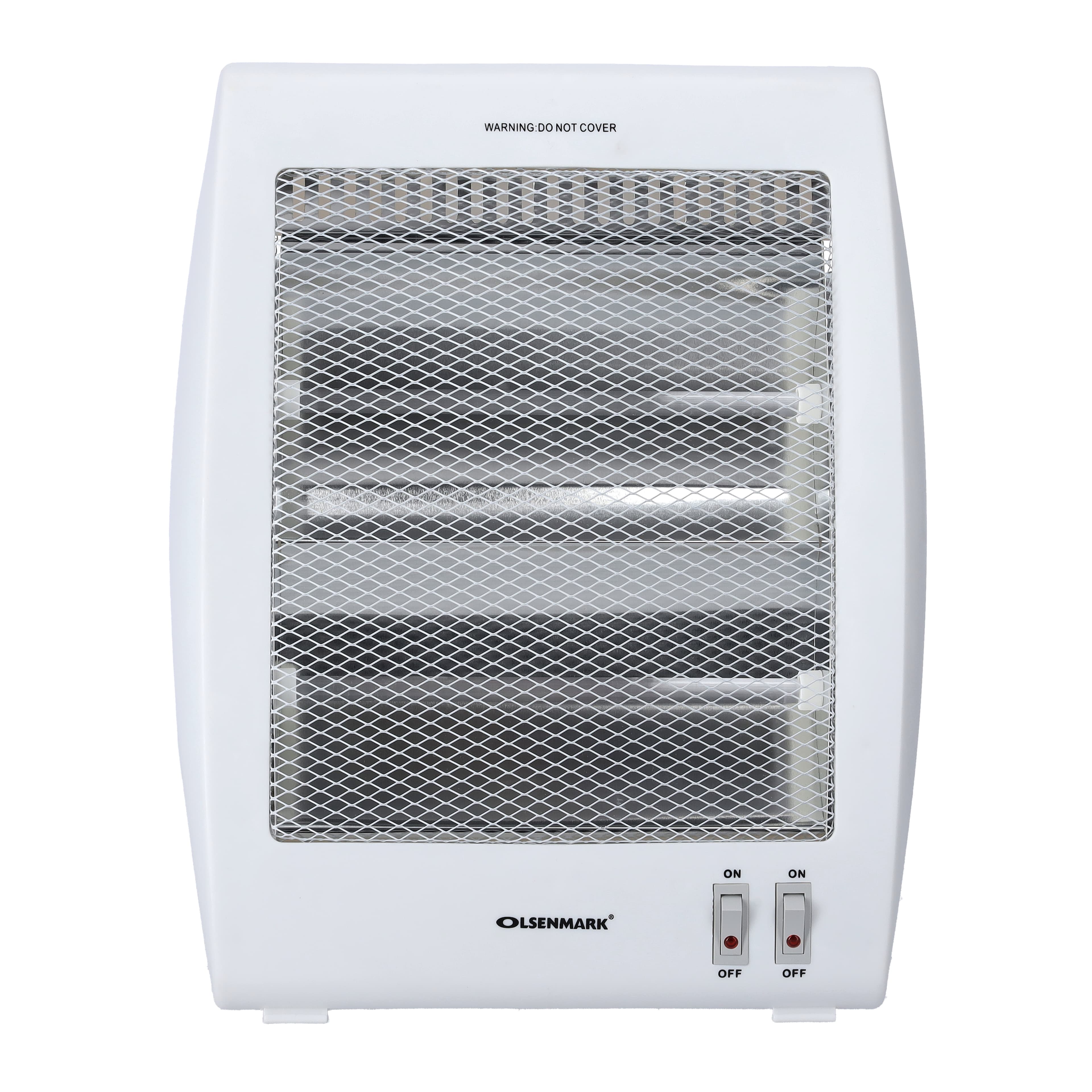 Olsenmark Quartz Heater - Portable Upright Electric Heater With 2 Heat Settings 400W/600W, Safety Tip