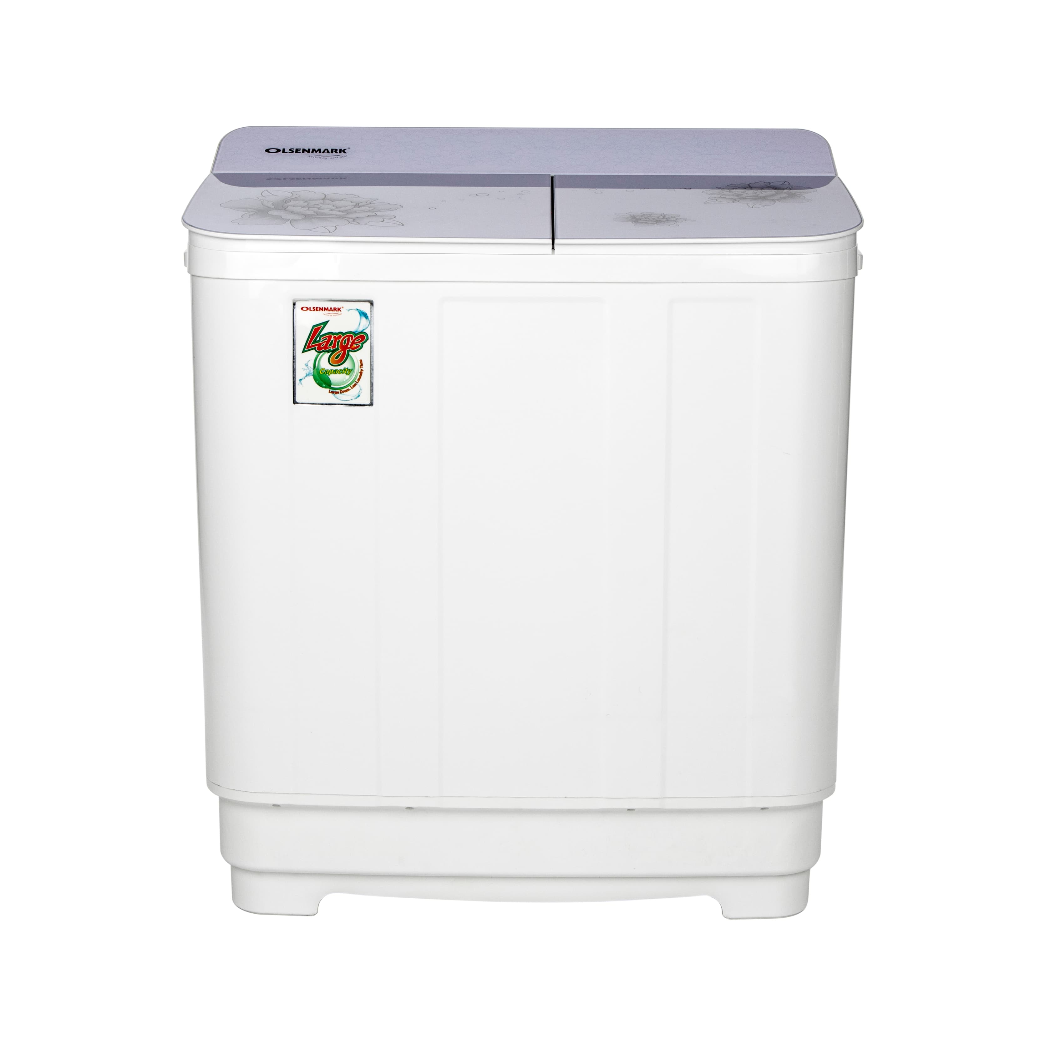 Olsenmark Semi Automatic Washing Machine, 8.5Kg - Twin Tub - Wash Power 400W & Spin Power 200W