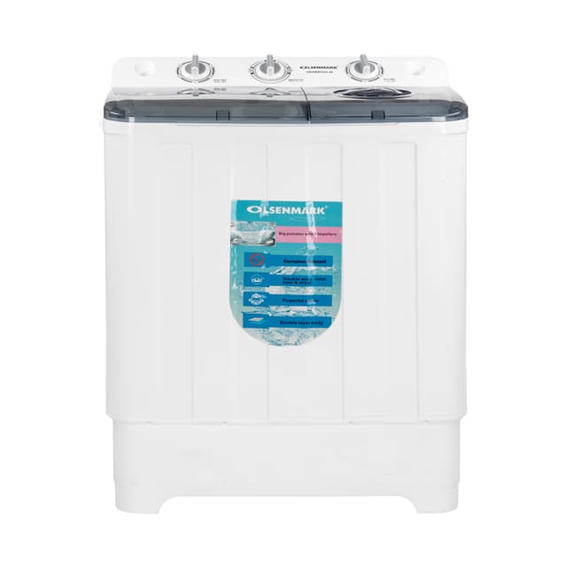 غسالة حوضين 8 كجم Twin Tub Semi Automatic Washing Machine من Olsenmark