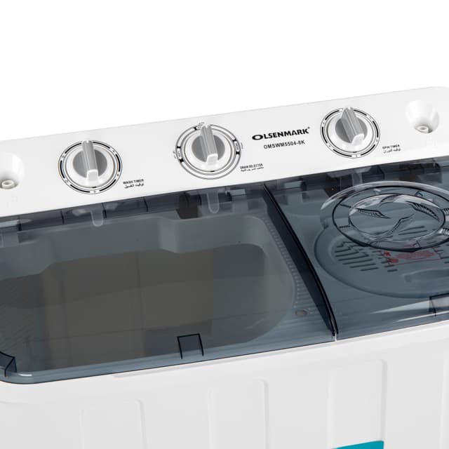 غسالة حوضين 8 كجم Twin Tub Semi Automatic Washing Machine من Olsenmark