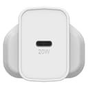 OtterBox UK Wall Charger 20 Watts - Rugged Fast Compact Charger, Drop Tested,for iPhone 12/11/Pro/Pro Max/XR/XS/8/8Plus, iPad Pro/Air/Mini & USB-C devices - White