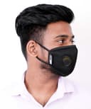 PARA JOHN Black Mask with Certified 6 Layer Filter - Reusable Cotton Face Mask - Unisex Design (Pack of 1)