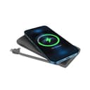 Powerology 4 in 1 Wireless Power Bank Station 10000mAh with Built-In Cable ( Lightning & Type-C ) PD 20W - Black