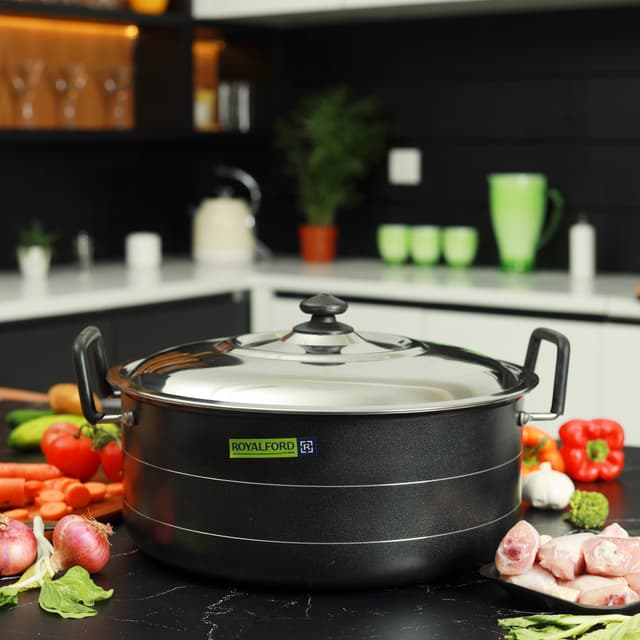 Royalford 36CM NS Biriyani Pot with SS Lid 1x6