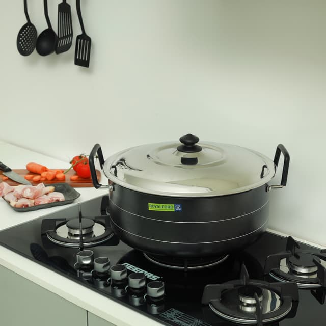 Royalford 36CM NS Biriyani Pot with SS Lid 1x6