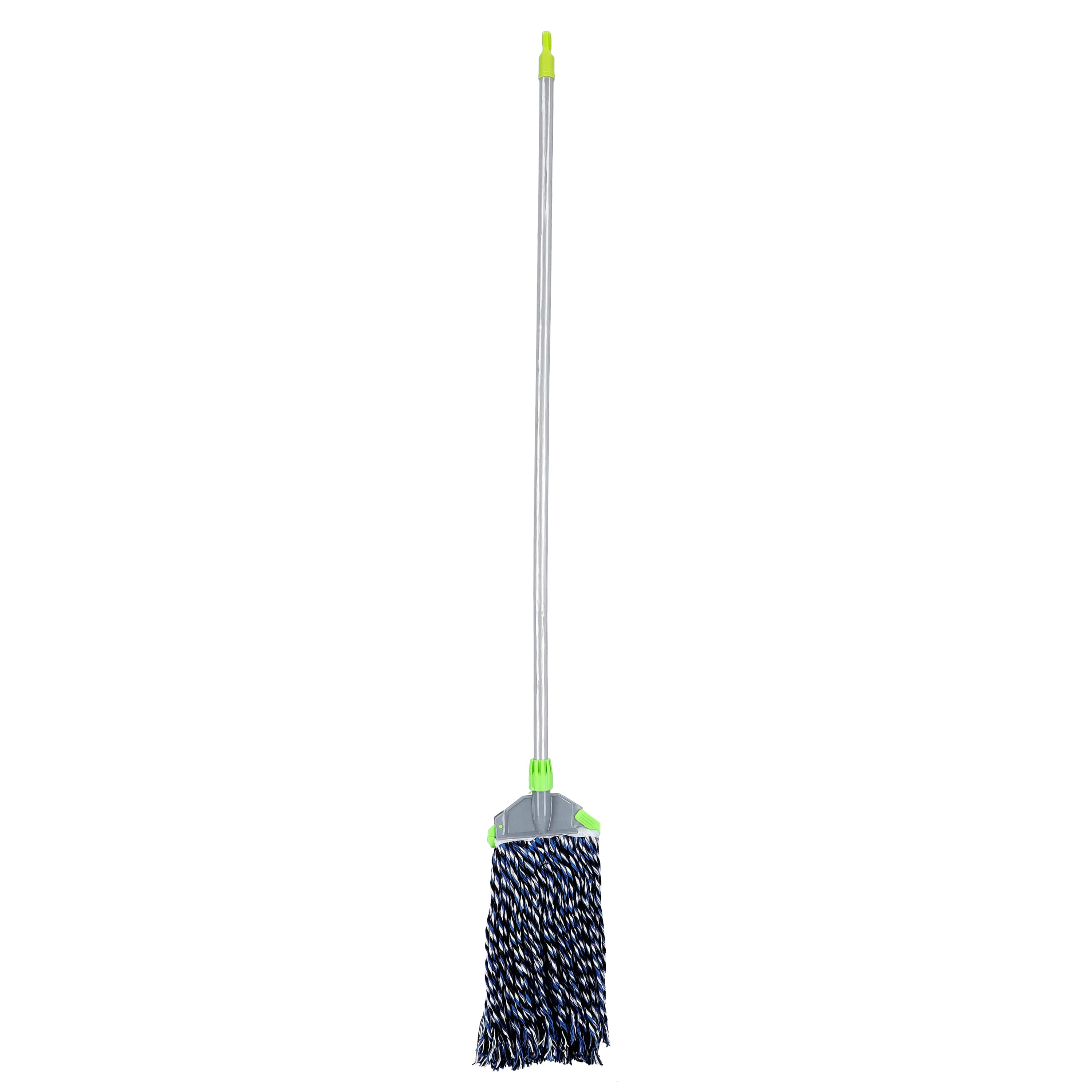 Royalford Multi Colour Cotton Mop, RF10100 - PVC Coated Wooden Handle, For All Types of Surfaces, Easy Cleaning, Faster Dehydration, Highly Absorbent, 100% Cotton
