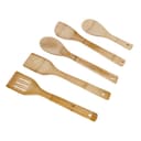 طقم مغارف خشبية خيزران مع حامل رويال فورد Royalford Organic Bamboo Kitchen Tools, Nonstick Utensil Set, RF10239
