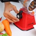 مبشرة يدوية 3 في 1 معدنية رويال فورد  Royalford Rotary Grater, Stainless Steel Blades, RF10312 - Vegetable Slicer with 3 Interchangeable Blades, Grater for Kitchen, Ideal for Cheese, Cucumber, Carrot, Nuts, Etc
