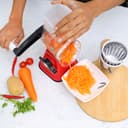 مبشرة يدوية 3 في 1 معدنية رويال فورد  Royalford Rotary Grater, Stainless Steel Blades, RF10312 - Vegetable Slicer with 3 Interchangeable Blades, Grater for Kitchen, Ideal for Cheese, Cucumber, Carrot, Nuts, Etc