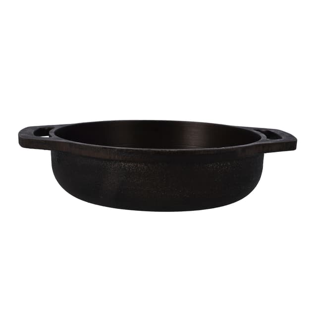 مقلاة - اسود Royalford  - Cast Iron Flat Base Kadai with Loop Handles