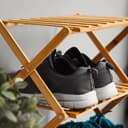 Royalford 4-Layer Bamboo Shoe Rack, RF10412 | 100% Natural Bamboo | Eco-Friendly | Collapsible Design | Easy To Store & Carry | Multifunctional Shoe Shelf | Free Standing Shoe Organizer