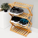 Royalford 4-Layer Bamboo Shoe Rack, RF10412 | 100% Natural Bamboo | Eco-Friendly | Collapsible Design | Easy To Store & Carry | Multifunctional Shoe Shelf | Free Standing Shoe Organizer