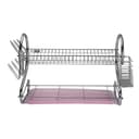 سلة تجفيف صحون ( 2 رف ) - فضي Royalford -  Metal Dish Rack with Cutlery Holder
