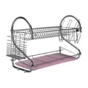 سلة تجفيف صحون ( 2 رف ) - فضي Royalford -  Metal Dish Rack with Cutlery Holder