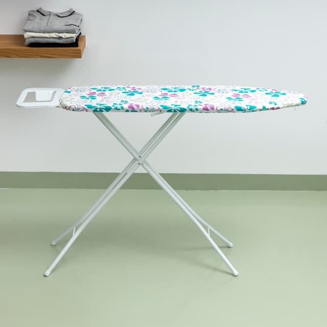 Royalford RF1510IB Mesh Ironing Board 134cmx33cmx88cm - Portable, Steam Iron Rest, Heat Resistant Cover |Lightweight Board with Adjustable Height & Rubber Feet Cover