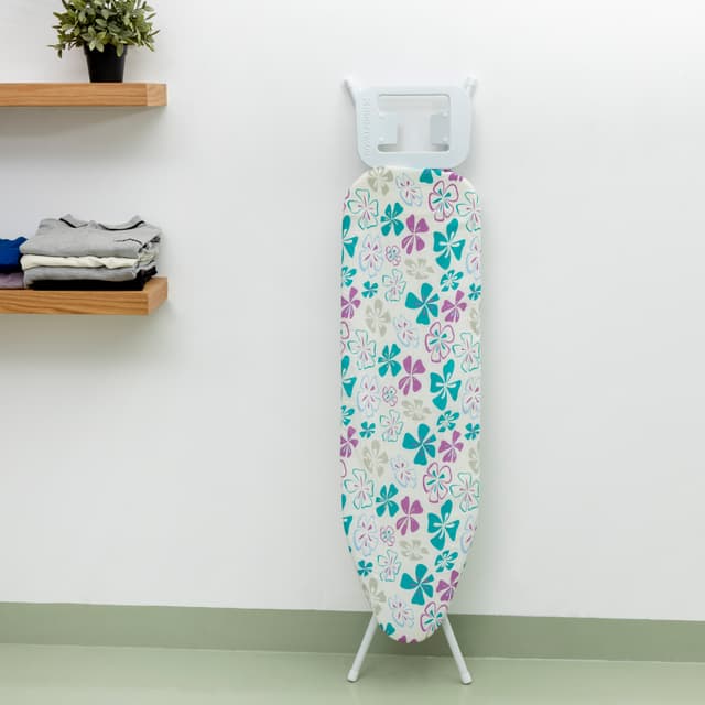 Royalford RF1510IB Mesh Ironing Board 134cmx33cmx88cm - Portable, Steam Iron Rest, Heat Resistant Cover |Lightweight Board with Adjustable Height & Rubber Feet Cover