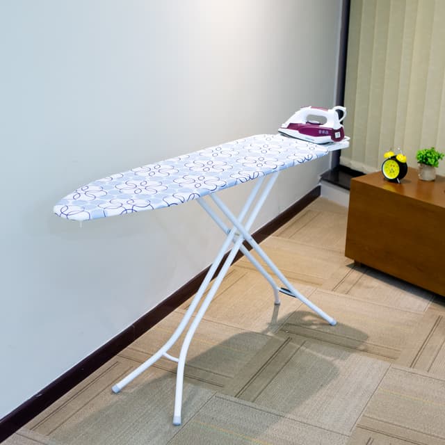 Royalford RF1510IB Mesh Ironing Board 134cmx33cmx88cm - Portable, Steam Iron Rest, Heat Resistant Cover |Lightweight Board with Adjustable Height & Rubber Feet Cover