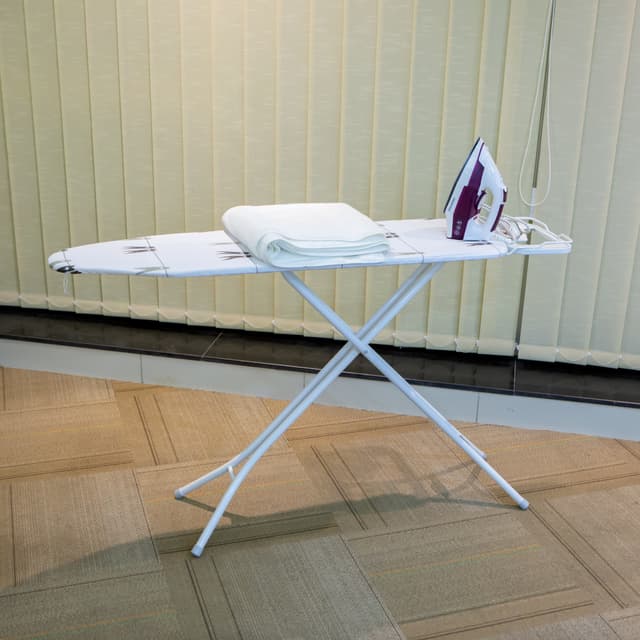Royalford RF1510IB Mesh Ironing Board 134cmx33cmx88cm - Portable, Steam Iron Rest, Heat Resistant Cover |Lightweight Board with Adjustable Height & Rubber Feet Cover
