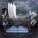 شبك مواعين رفين رويال فورد Royalford RF2563 Kitchen Stainless Steel Dish Drainer Rack