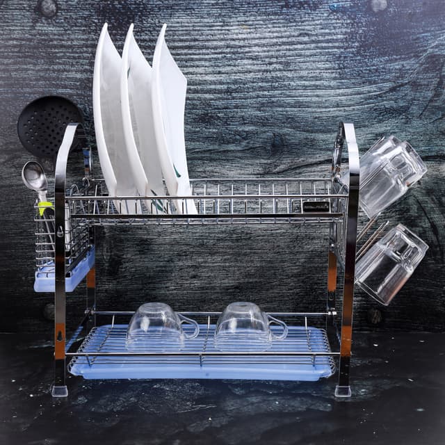 شبك مواعين رفين رويال فورد Royalford RF2563 Kitchen Stainless Steel Dish Drainer Rack