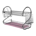 سلة تجفيف صحون ( 2 رف ) - فضي Royalford -  Metal Dish Rack with Cutlery Holder
