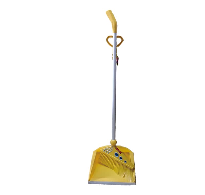 Royalford Plastic Broom With Dustpan Set - Hand Broom With Durable Bristles - Broom Set