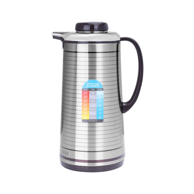 Royalford 1.3L Vacuum Flask - Coffee Heat Insulated Thermos For Keeping Hot/Cold Long Hour Heat/Cold