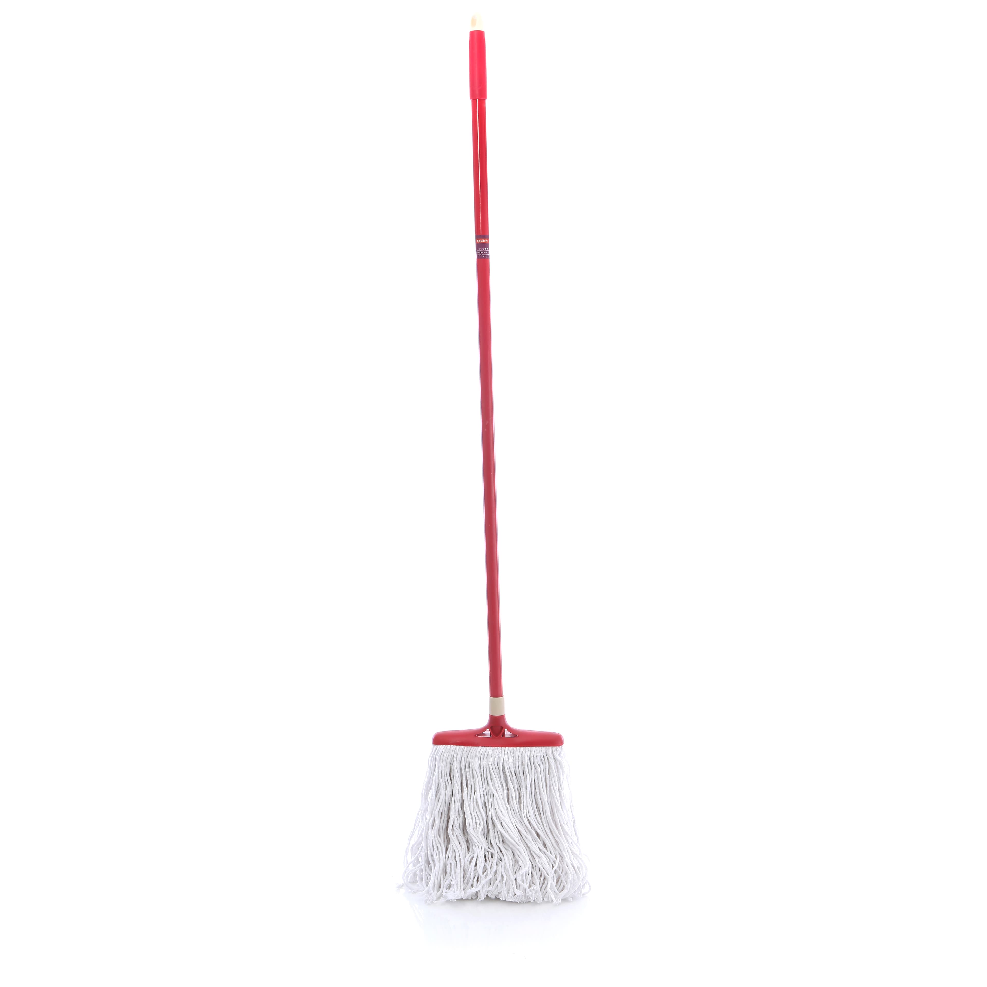 Royalford Cotton Mop Head With Iron Pole - Long & Durable Handle With Hanging Loop