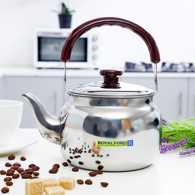 ابريق شاي 2 لتر من رويال فورد Royalford Stainless Steel Stove Top Tea Kettle