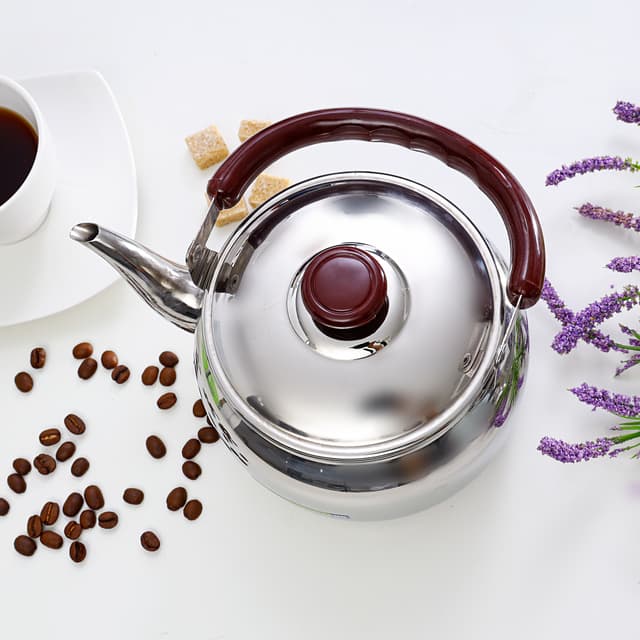 ابريق شاي 2 لتر من رويال فورد Royalford Stainless Steel Stove Top Tea Kettle