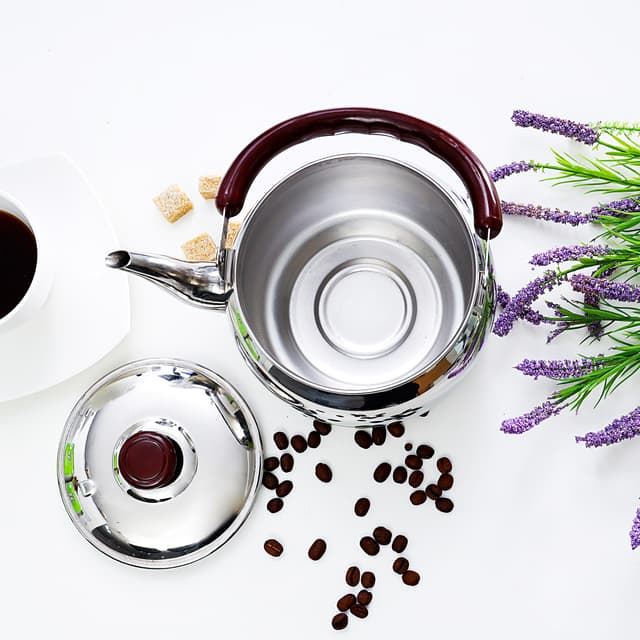 ابريق شاي 2 لتر من رويال فورد Royalford Stainless Steel Stove Top Tea Kettle