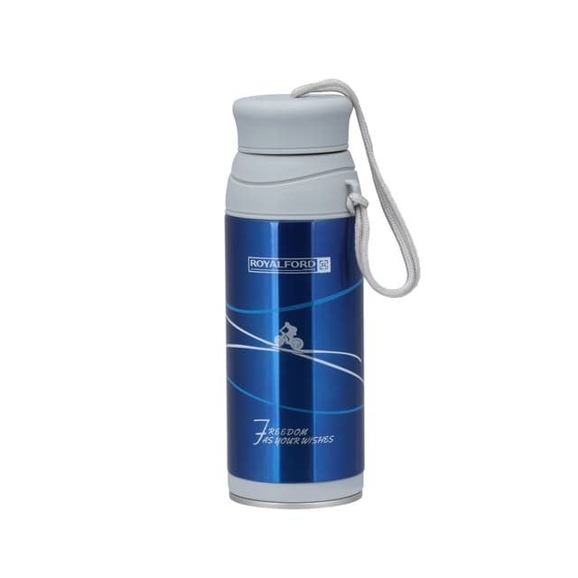 Royalford RF6607 320ml Stainless Steel Vacuum Bottle - Stainless Steel Flask & Water Bottle |Hot & Cold Leak-Resistant Sports Drink Bottle | Dishwasher Safe High-Quality Vacuum Insulation Bo