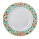 Royalford 10" Melamine Ware Deep Plate With Floral Design - Soup Plates Pasta Plates