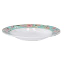Royalford 10" Melamine Ware Deep Plate With Floral Design - Soup Plates Pasta Plates