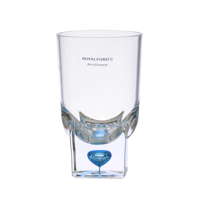 Royalford Acrylic Glass With Crystal Base - Transparent Water Cup Drinking Glass