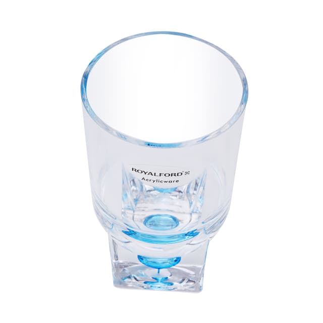 Royalford Acrylic Glass With Crystal Base - Transparent Water Cup Drinking Glass