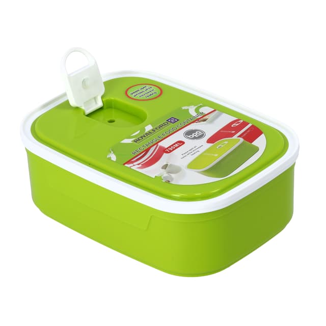 Royalford 790Ml Rect Food Container/Green 1X24