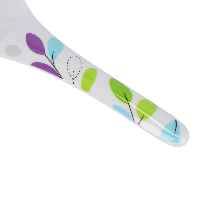 مغرفة طعام ميلامين مقاس 10 سم من رويال فورد Royalford RF7392LF 10 Cm Melamine Serving Spoon - Cooking & Serving Spoon with Long Handle, Dinner Cutlery/Crockery Utensil | Wide Deep Scoop Spoon & Hanging Loop | Heat Resistant Serving Sp