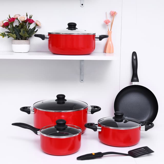طقم آواني طهي 10 قطع Royalford 10 Pcs Non Stick Cookware Set