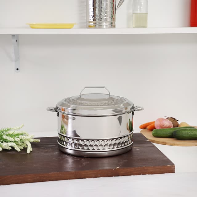 Royalford 4L Stainless Steel Esteelo Hot Pot - Double Wall Hot Pot