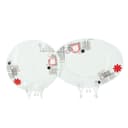 طقم صحون ( 33 قطعة ) - أبيض Royalford -  Opal Ware Dinner Set - Floral Design Plates, Bowls, Spoons