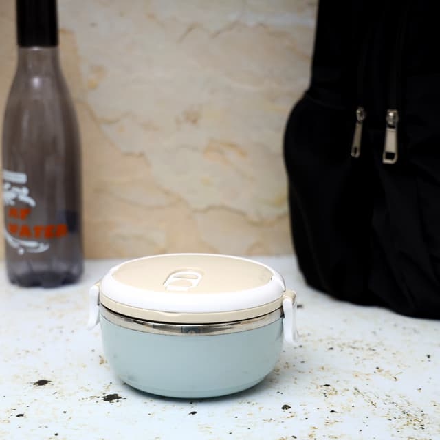 حافظة طعام بطبقة واحدة - 700 مل 700Ml Single Layer Round Lunch Box - Leak-Proof & Airtight Lid Food Storage Container - Royalford