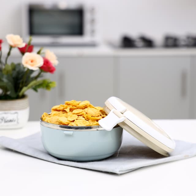 حافظة طعام بطبقة واحدة - 700 مل 700Ml Single Layer Round Lunch Box - Leak-Proof & Airtight Lid Food Storage Container - Royalford
