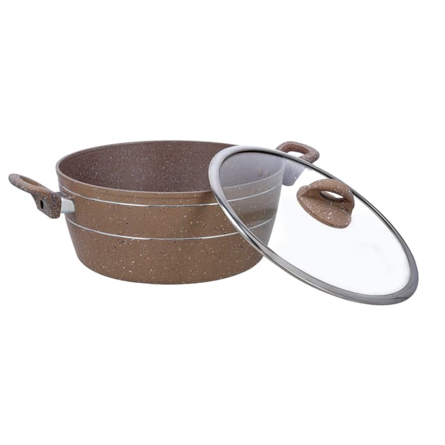 Royalford 30CM Granite SmartCasser/GlsLid/Beige1X6