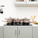 طقم آواني طهي ألمنيوم 9 قطع Royalford 9Pc Aluminium Cookware Set
