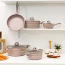 طقم آواني طهي ألمنيوم 9 قطع Royalford 9Pc Aluminium Cookware Set