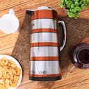 Royalford 1.6L Double Wall Golden Figured Vacuum Flask - Portable Heat Insulated Thermos Hot/Cold